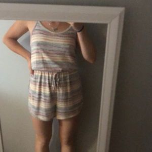 pastel rainbow romper